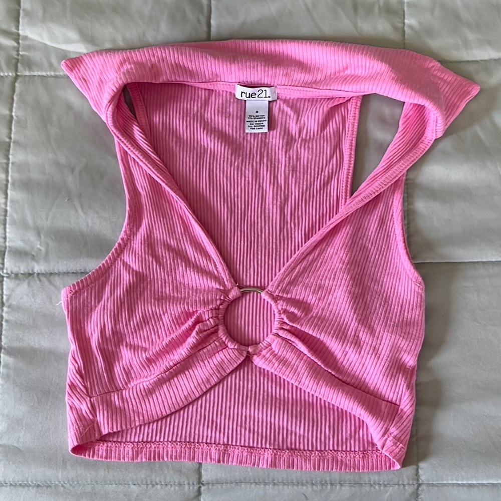 Pink crop top